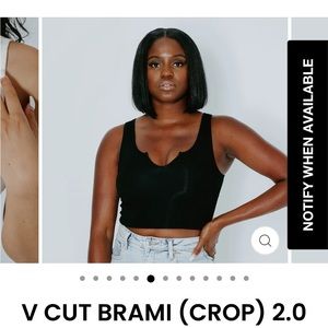 Klassy network v-cut cropped tank brami